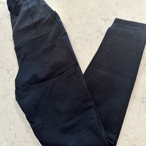 Isabel maternity skinny black pants full tummy panel size 4